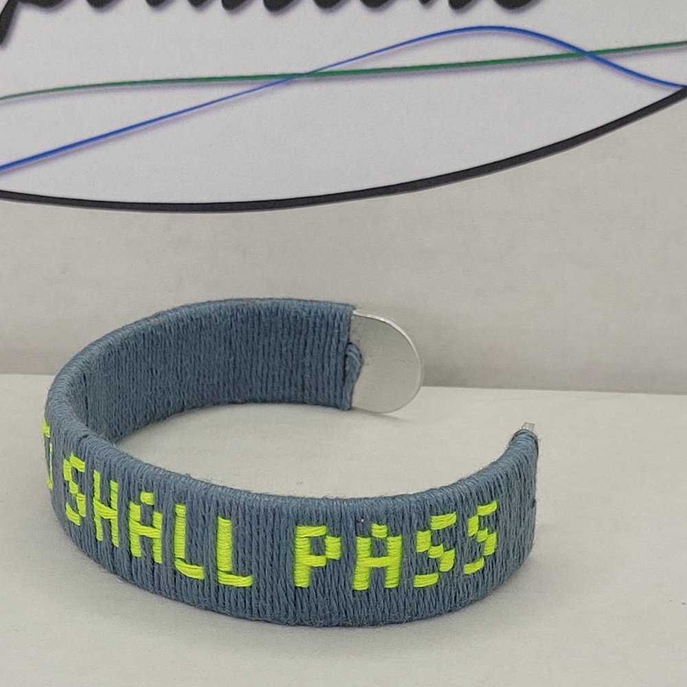 Stylish Faith-Based Embroidered Adjustable Bracelet - Picture 4 of 10